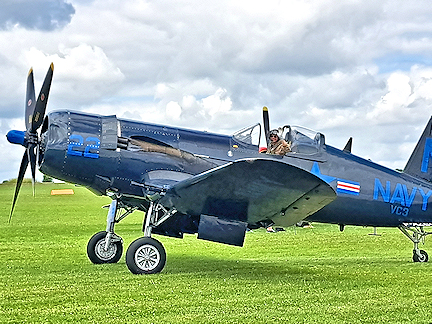 A vintage aircraft at Sywell Airshow, Northamptonshire, UK